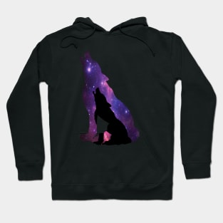 Dazzling Black Wolf Sings Hoodie